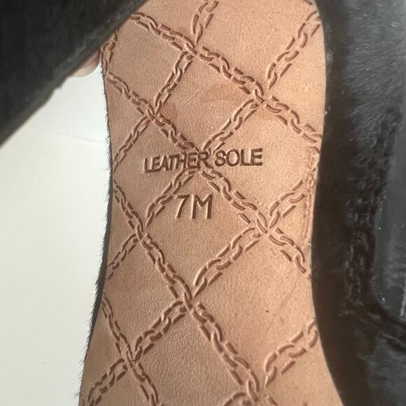L.A.M.B Noss Mid Calf Black Fur Pedastal Platform Stilletto Boots Size 7 - Picture 14 of 16